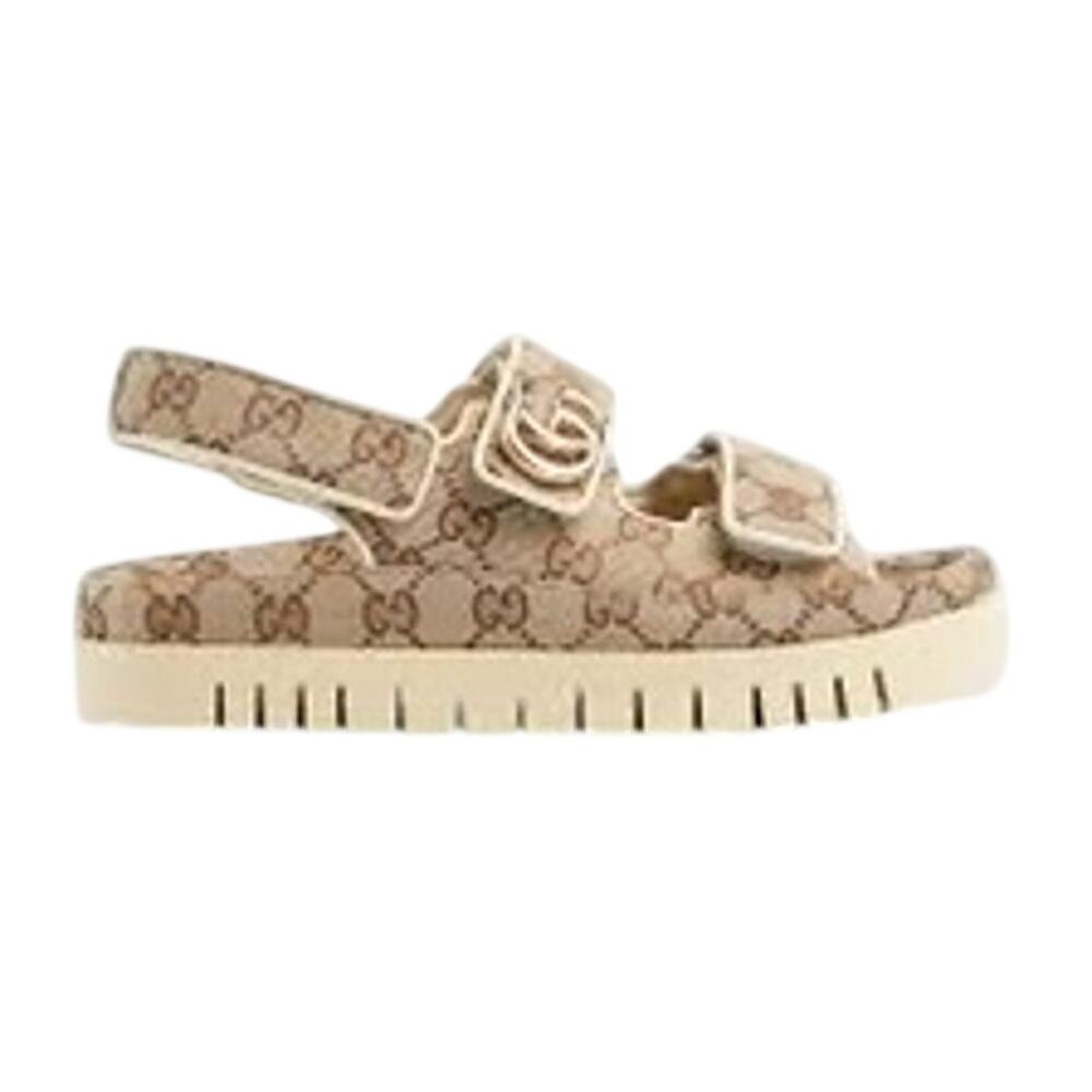 Gucci NIB Marmont GG Canvas Sandal in Beige Monogram Size 40